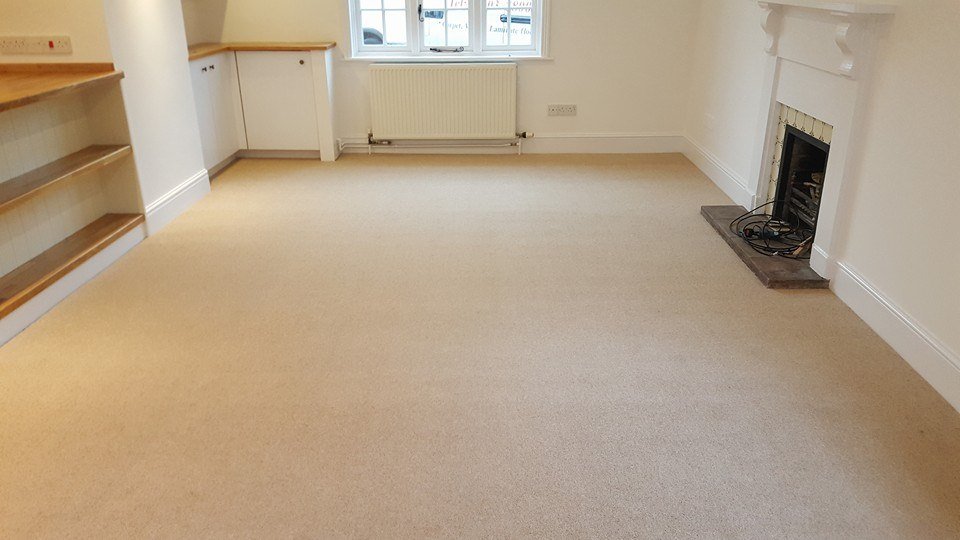 pale carpet in a living room