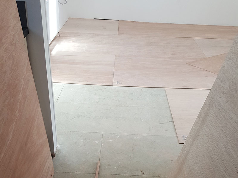 Plyboard flooring installed in Norwich